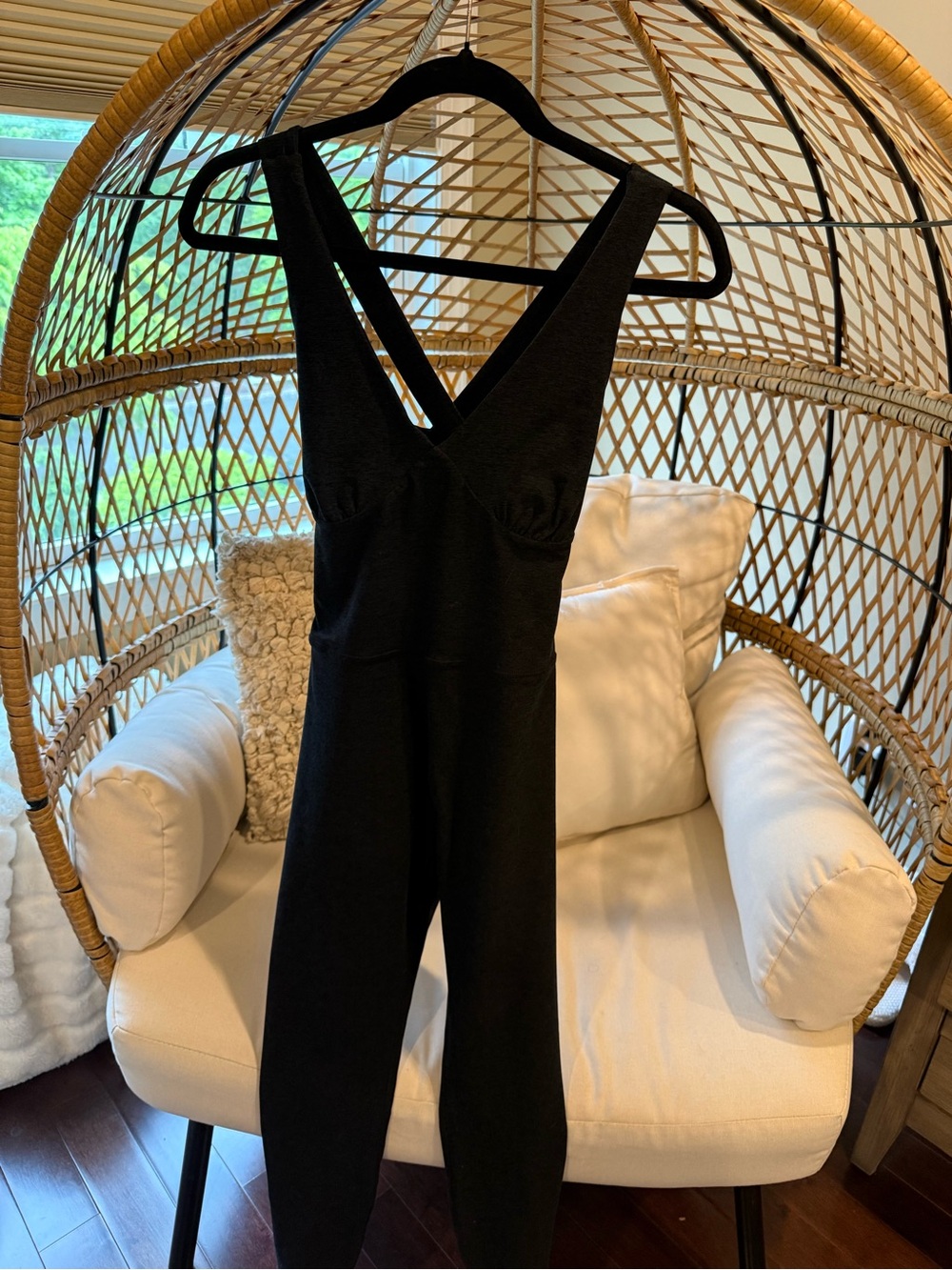 Beyond Yoga Black Cross-Back Sleeveless Jumpsuit